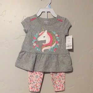 Unicorn 2 piece set for baby girl (6M)